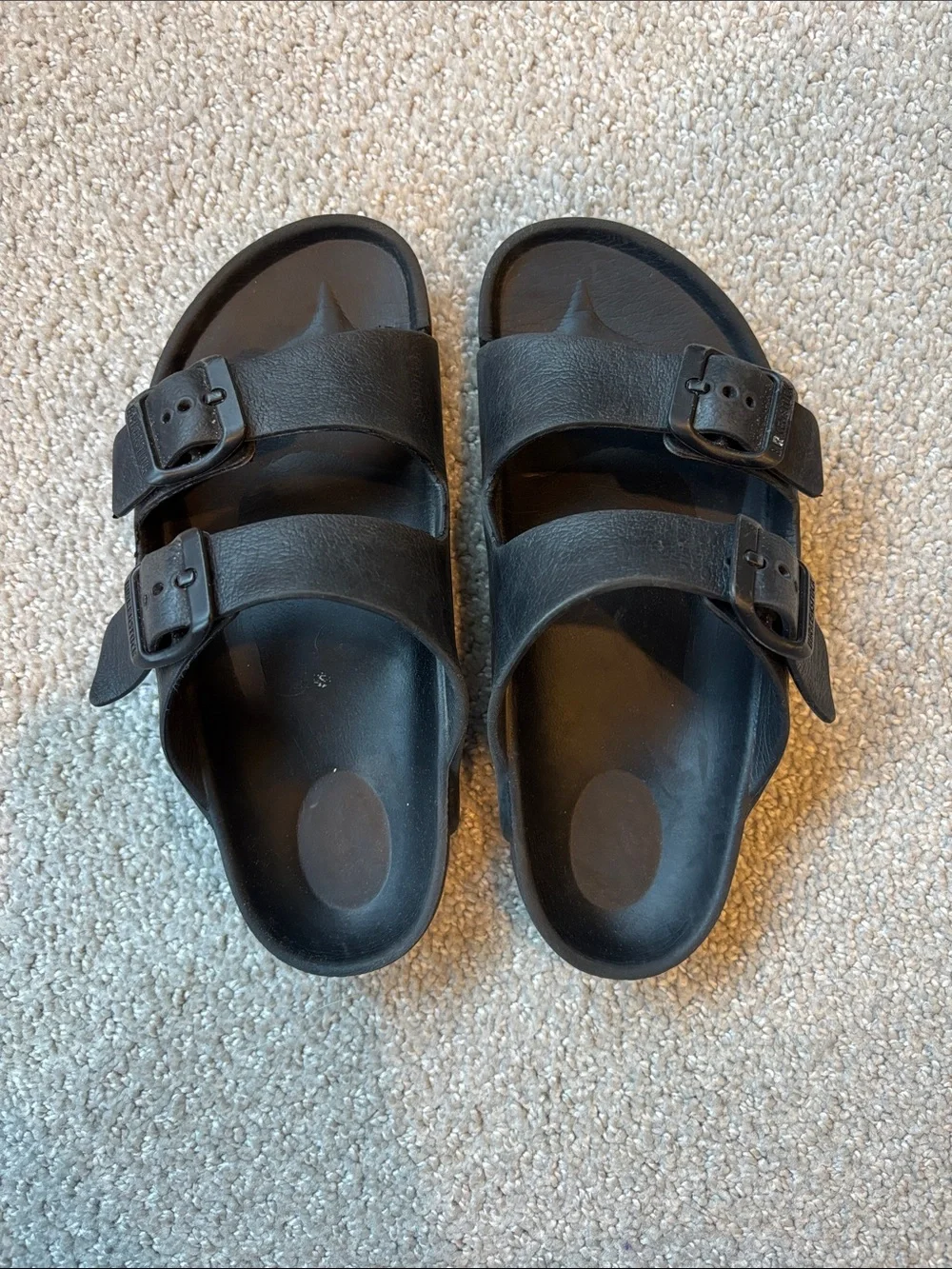 Birkenstock Kids Black Two-Strap EVA Sandals